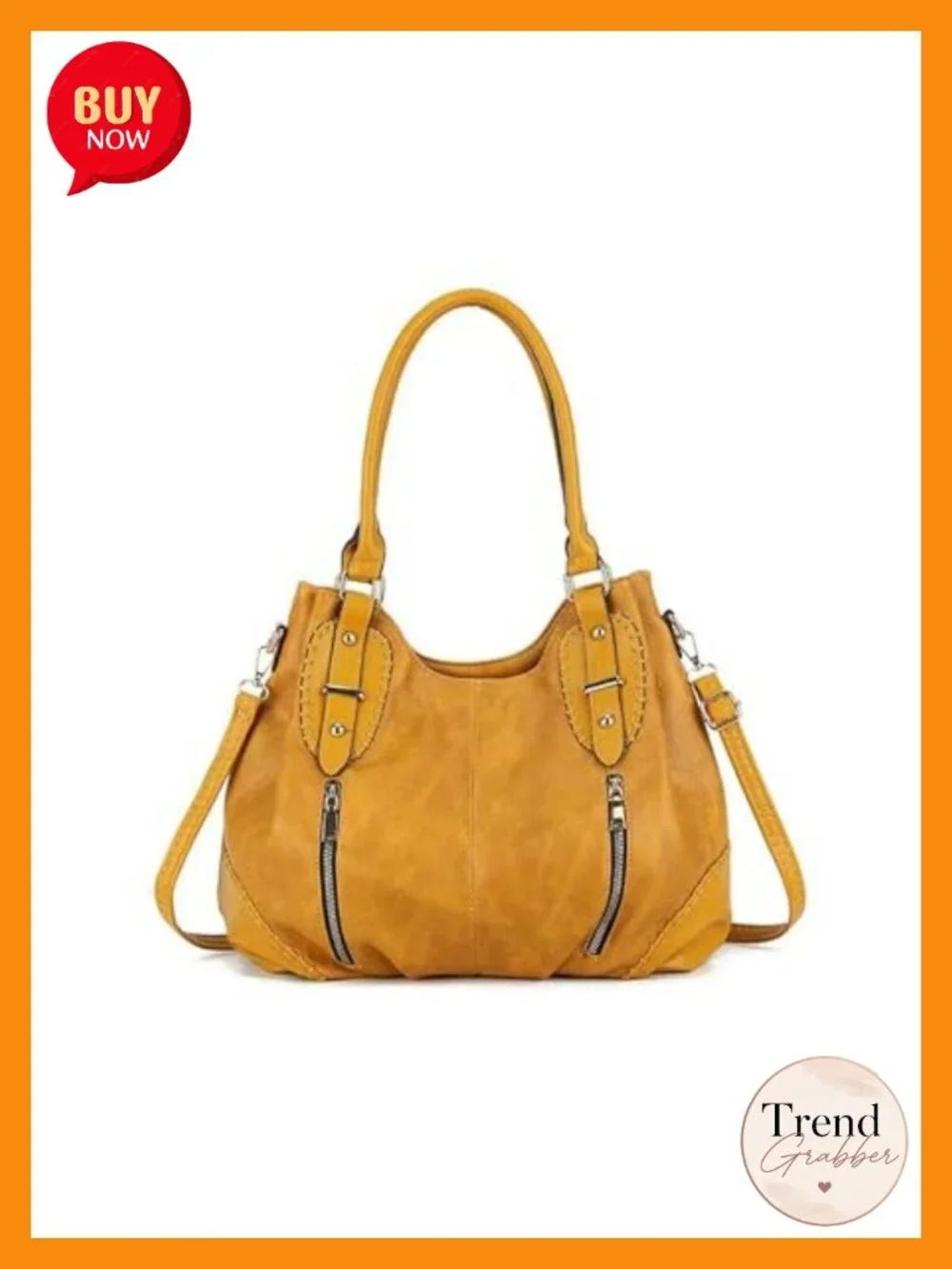 Vintage PU Leather Hobo Tote Bag with Strap Satchel Purse Women